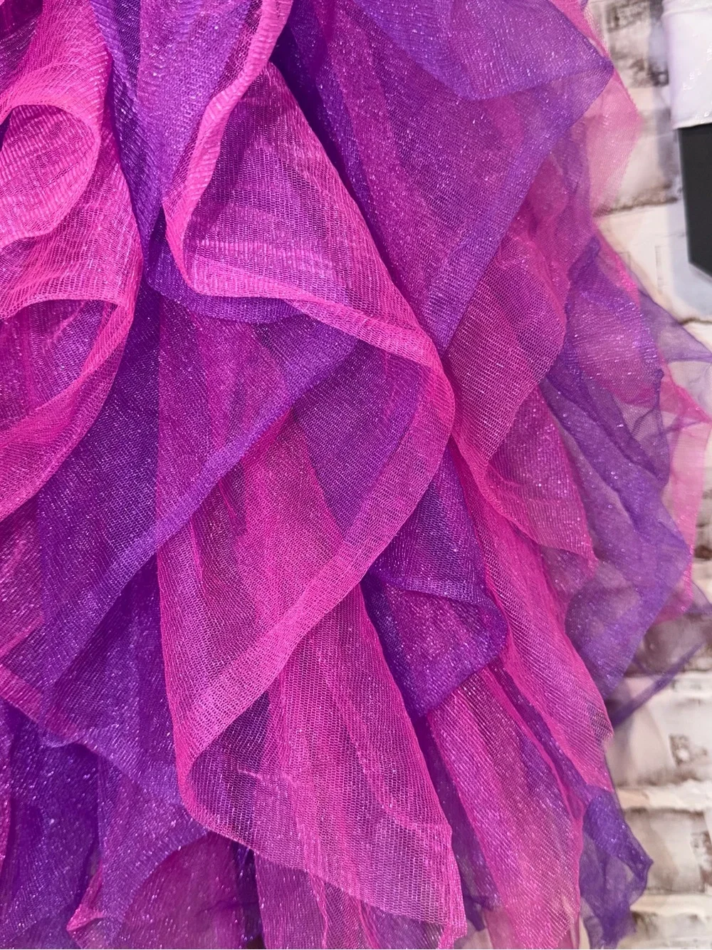 Modern hero Purple and Pink Layered Tulle Girls' Costume Dress